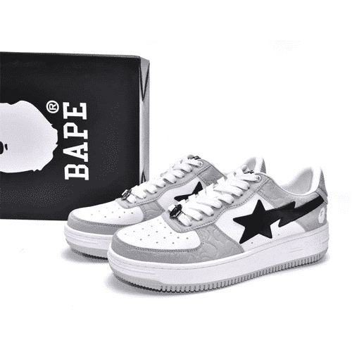 A Bathing Ape STA Low Grey Shoes