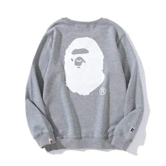 Russell x Bape Ape Head Print Pullover Sweater