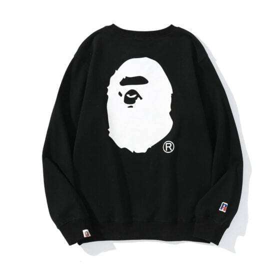 Russell x Bape Ape Head Print Pullover Sweater